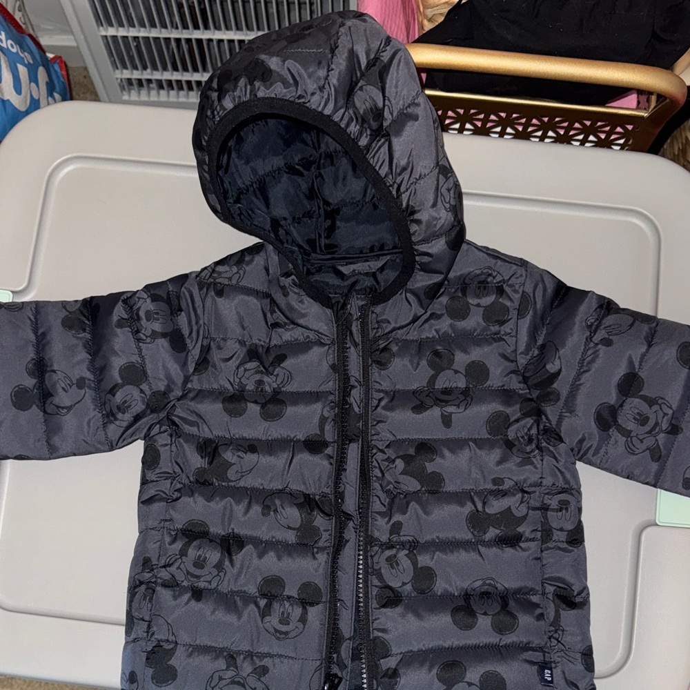 Disney Baby Black Puffer Jacket- NWOT